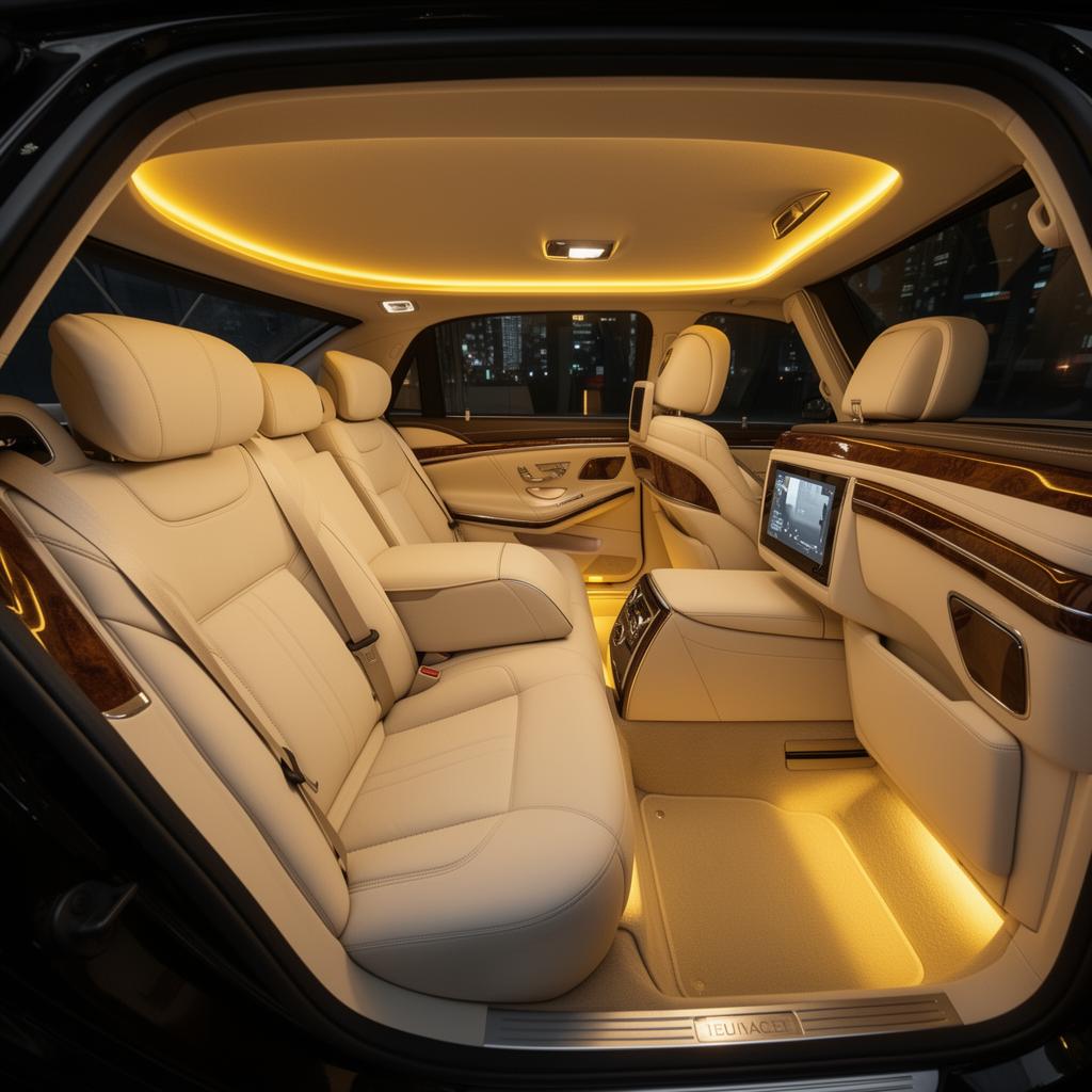 Luxurious executive car interior
